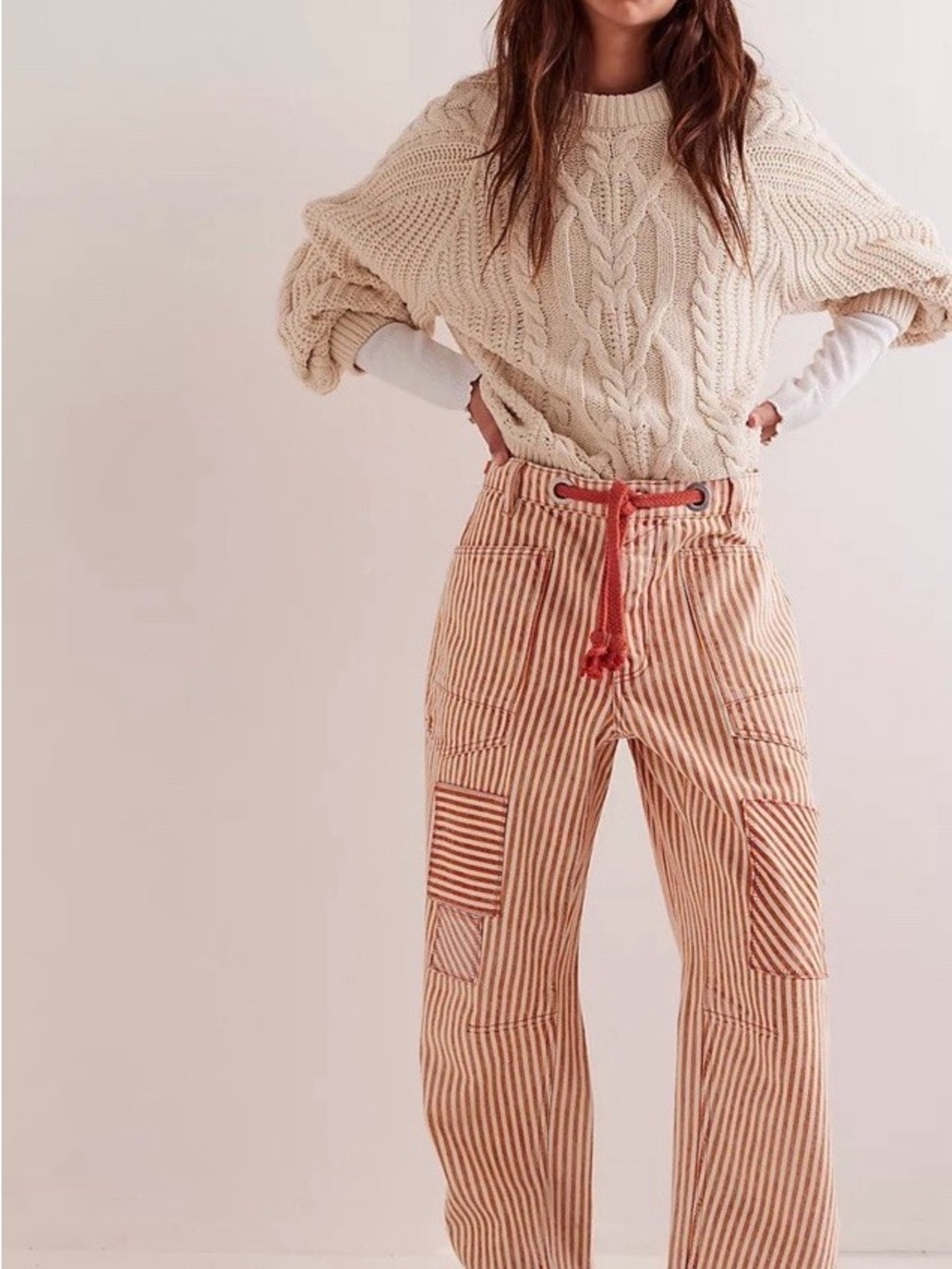 Free People Moxie striped railroad Pants 28 - Picture 2 of 10